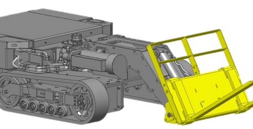 Movex Track-O Option Gabelstapler Anbaugerät für Minidozer