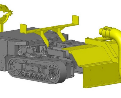 Movex Track-O Option Absaugschlauch Befestigung für Minidozer