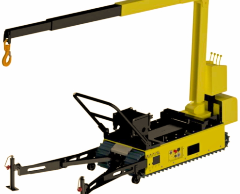 Track-O Mini Crawler Crane M7 on Track-O Twin-Track 66