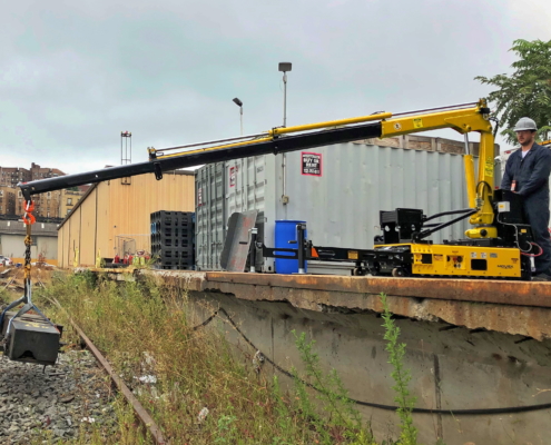 Track-O Mini Crawler Crane M7 on Track-O Twin-Track 66