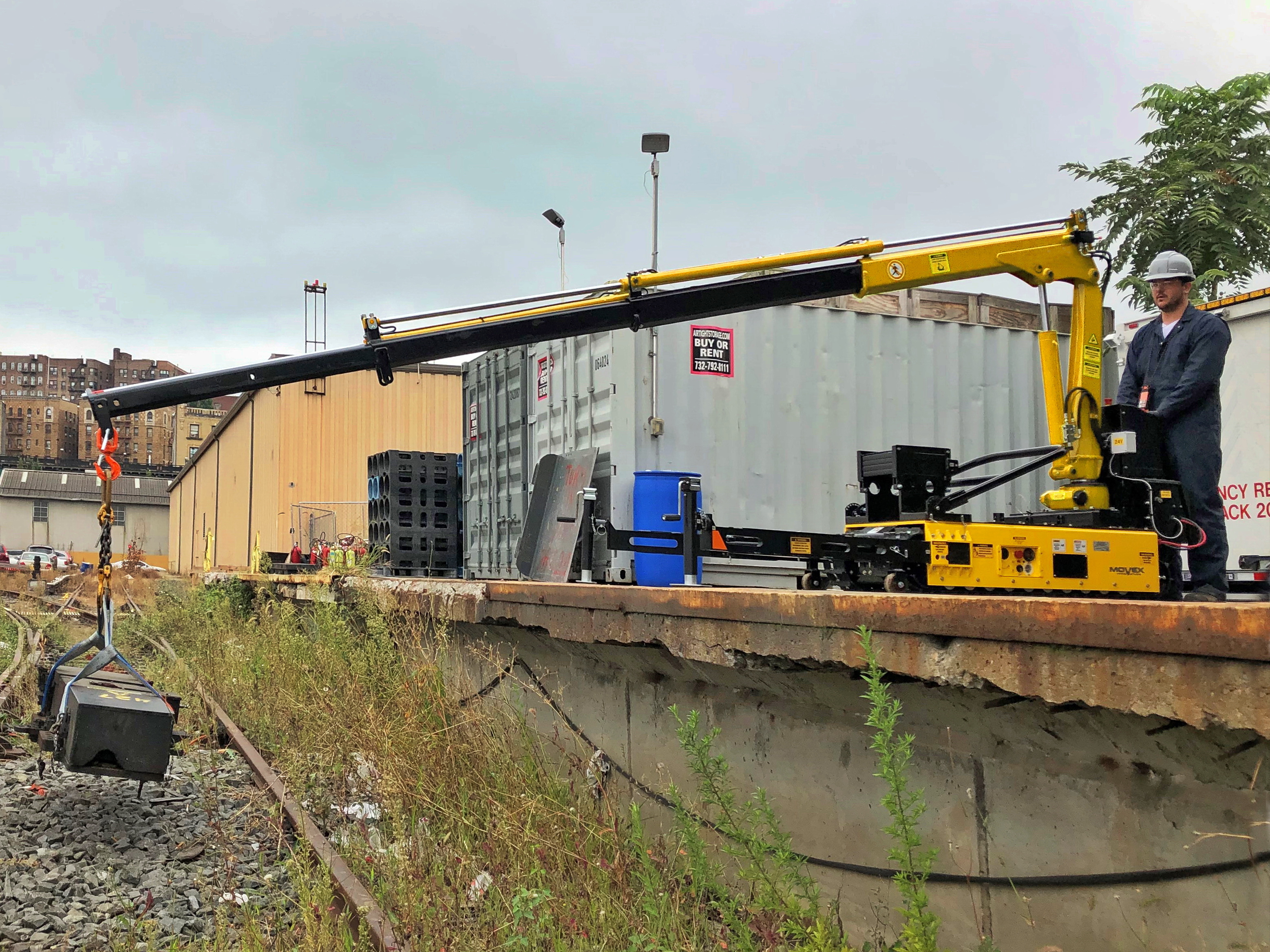 Track-O Mini Crawler Crane M7 on Track-O Twin-Track 66