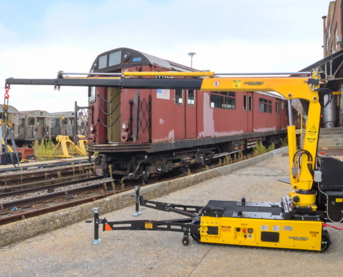 Track-O Mini Crawler Crane M7 on Track-O Twin-Track 66