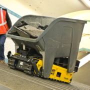 Track-O Greengo lifting system with Waste Container