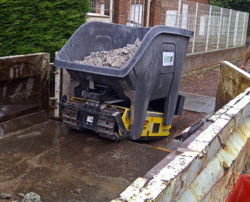 Track-O Greengo lifting system with Waste Container