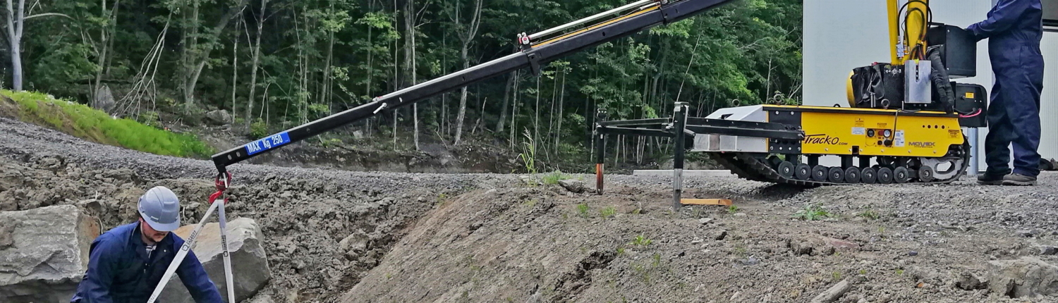 Track-O Mini Crawler Crane M7 on Track-O Cross-Country