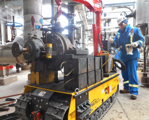 Track-O Mini Crawler Crane M7 on Track-O Cross-Country