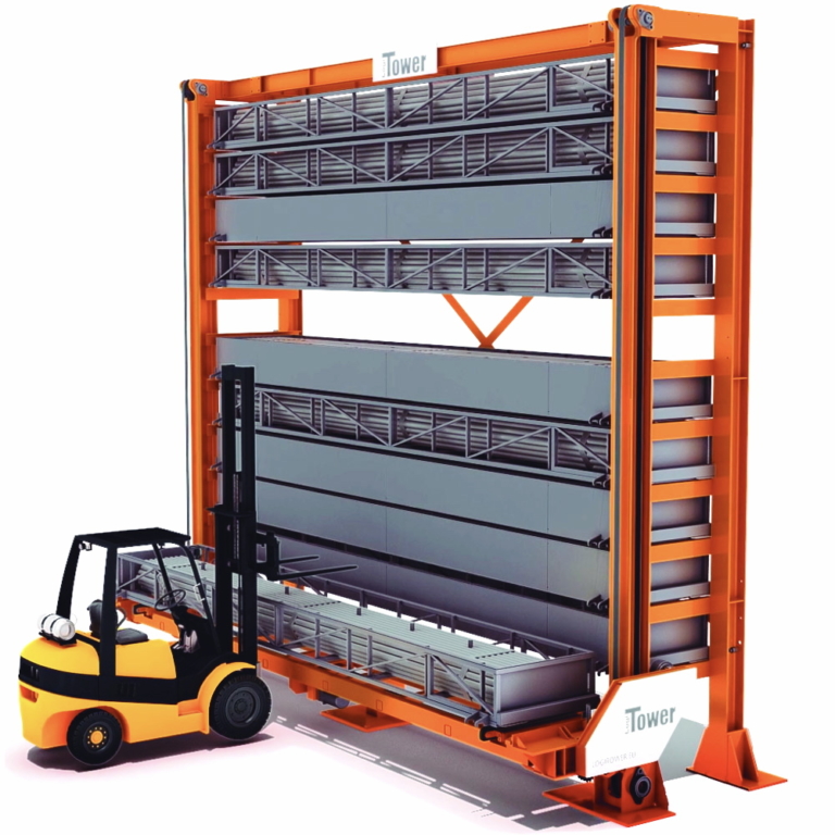 Long material storage from Bartels, steel bar storage, remnants