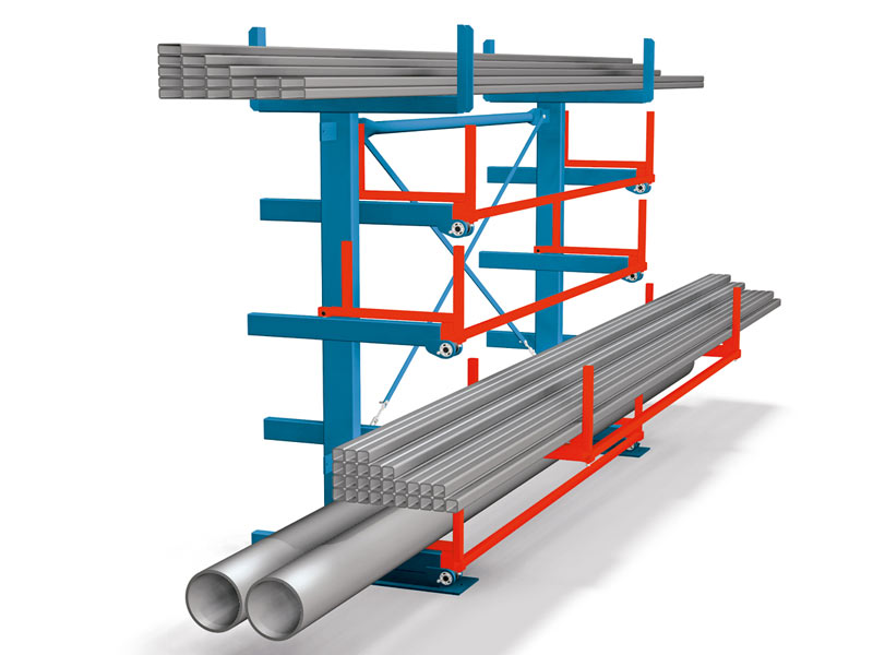 RollOut Rack with manual extraction extractable cantilever